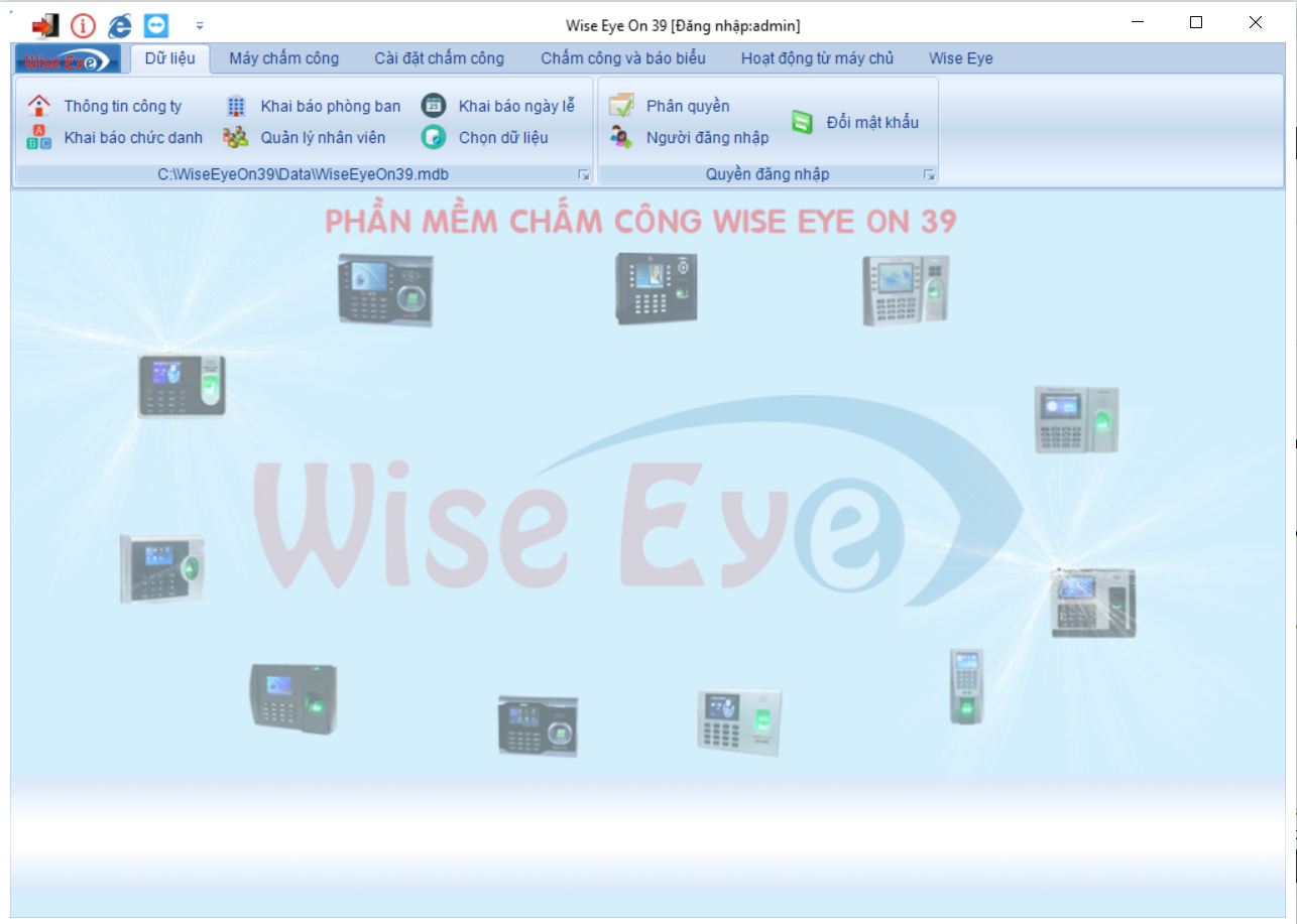 Phần mềm chấm công Wise Eye On39